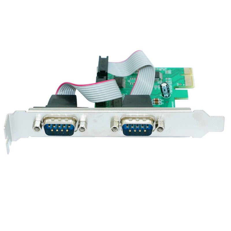 ELIATER 2-Port PCIe Serial Expansion Card with Industrial DB9 RS232 COM Ports, 16C550 UART WCH382 Chip for Windows XP, Vista,7, 8.x, 10, 11 32/64bit and Linux PCs, Low Bracket Included - Image 2